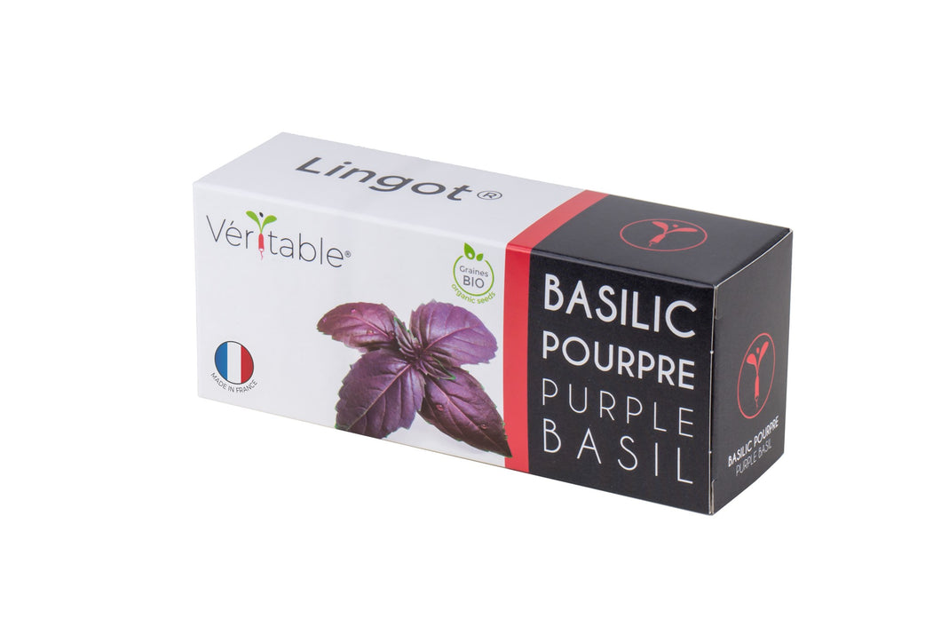 Véritable® Lingot® Organic Purple Basil - BIO PAARSE BASILICUM navulling voor alle Véritable® binnenmoestuin-toestellen