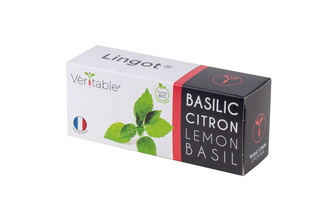 Véritable® Lingot® Organic Lemon Basil - BIO CITROEN BASILICUM navulling voor alle Véritable® binnenmoestuin-toestellen